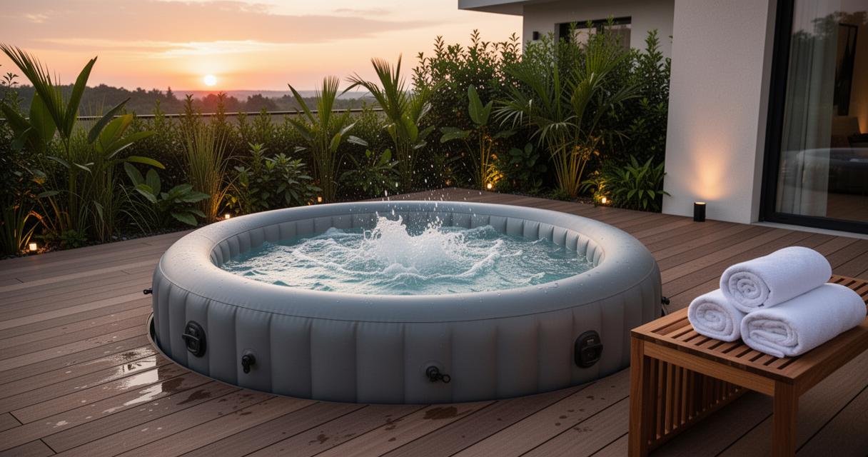 Test MSPA Lite : spa gonflable 4 places, l&rsquo;allié bien-être et massage pour une relaxation optimale